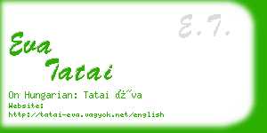eva tatai business card